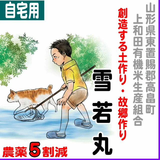 【ご自宅用5kg】山形県(上和田)雪若丸-農薬5割減