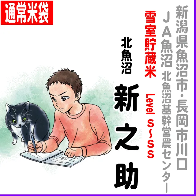 【通常米袋】新潟県(ＪＡ魚沼)雪室貯蔵米 北魚沼 新之助-農薬３割減