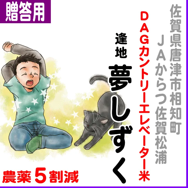 【ご贈答用5kg】佐賀県(JA唐津)逢地夢しずく-農薬5割減